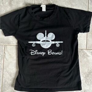 Black Disney Bound Mickey Airplane Tee Size: